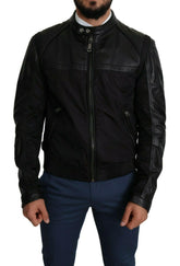 Dolce & Gabbana Black Nylon Full Zip Men Bomber Coat Jacket -   -  Dolce & Gabbana.